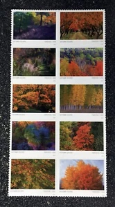 2024USA #5929-5938b Forever Autumn Colors - Block of 10 mint - Picture 1 of 1