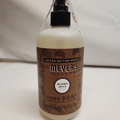 Jabón de manos Acorn Spice Mrs Meyers Clean Day edición limitada aromas 12,5 OZ Foto 1 de 4