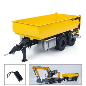 1/14 2 Axels Metal RC Hydraulic Dump Trailer W/ Support Leg for LR914 PRO Digger - Picture 1 of 21