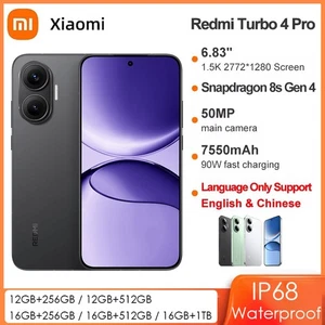 Xiaomi Redmi Turbo 4 Pro 5G Snapdragon 8s Gen 4 IP68 Waterproof 7550mAh 90W 50MP - Picture 1 of 16