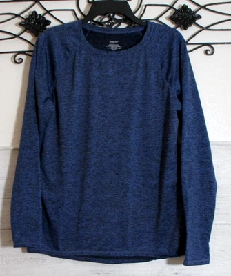 Top para mujer Cuddl Duds ClimateRight talla L manga larga azul cuello redondo Foto 1 de 4