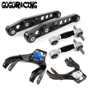 6Pcs Front Rear Upper Control Arms + Rear Cambers Kit For Honda Civic 92-95 EG - Foto 1 di 12