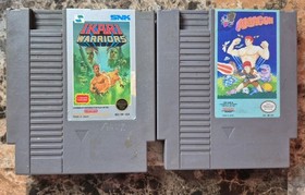 Nes Lot Amagon & Ikari Warriors Japan  Snk 2 Games Sticker Damage