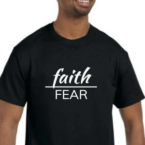 Faith Over Fear T-Shirt NEU *Farbe & Größe wählbar* Christliche Motivation - Bild 1 von 5