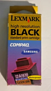 Lexmark schwarze Tintenpatrone 12A1970 hohe Auflösung werkseitig versiegelt neu - Bild 1 von 3