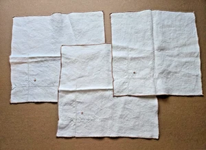 Vintage Leinen Servietten mit gesticktem Akzent - Bild 1 von 4