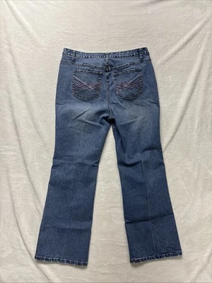 Pantalones de mezclilla vintage Zana Di para mujer talla 20 bootcut bordados bolsillos desgastados Foto 1 de 4