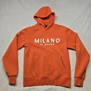 milano di rouge hoodie Velour lined size small orange - Picture 1 of 8
