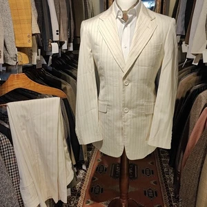 Traje Chaqueta Pantalones Vintage Para Hombre 42R 36R Pin Rayas Navegante 2 Piezas - Imagen 1 de 20