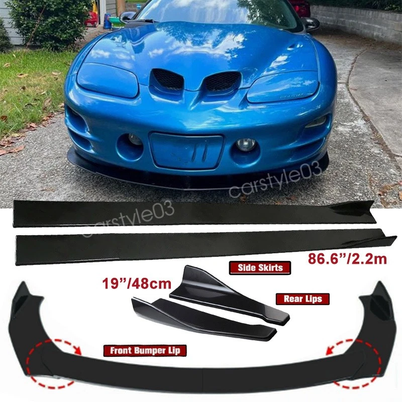 Front Bumper Lip Spoiler Splitter +Side Skirt +Rear Lip For Pontiac Firebird Foto 1 de 4