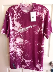 Nike DRI FIT Shirt HERREN MEDIUM Skeleton Swoosh BURGUNDY Paint Splash RUNNING - Bild 1 von 16