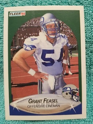1990 FLEER GRANT FEASEL #265 SEATTLE SEAHAWKS - Image 1 of 4
