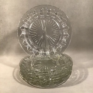 PV07215 Plato de Cena Vintage Hocking Glass COLONIAL TRANSPARENTE - 6 piezas - Imagen 1 de 10