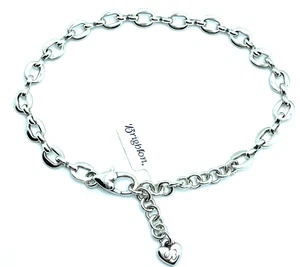Brighton Delicate Oval Linked Chain Bracelet or Anklet Excellent Silver 10" NWT - Picture 1 of 7