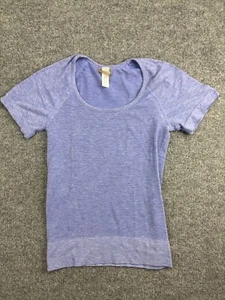 Athleta Mesh T-Shirt Women's S Purple Short Sleeve Stretch Athletic Raglan Tee - Picture 1 of 6