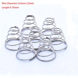 Conical Cone Compression Spring Pressure Spring Wire Dia 0.4mm-2mm - Picture 1 of 6
