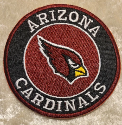 Arizona Cardinals 3.5" Round Iron On Embroidered Patch ~US Seller~FREE Ship Cover