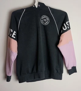 Justice Girl's Collection X Colorblock Hoodie Long Sleeve Pullover Size L 12/14 - Picture 1 of 6