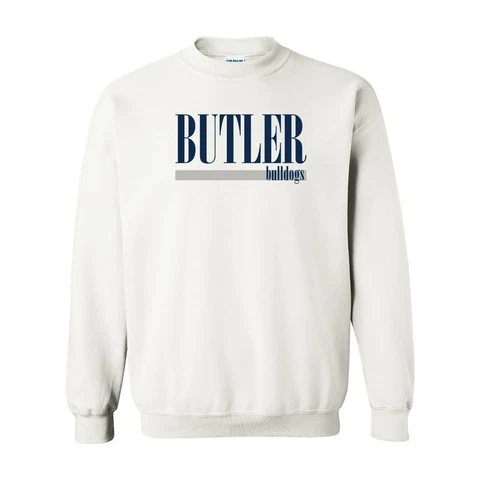 Butler Bulldogs Boldline Crewneck Sweatshirt - White Cover