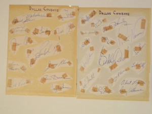 1964-66 DALLAS COWBOYS AUTOGRAPH CUTS(50) LANDRY,MEREDITH, LILLY, PERKINS,RENFRO - Picture 1 of 13
