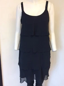 **BNWOT! Black Long Tiered Sparkly Straped Tunic From Simply Be Size 14 - Great! - Picture 1 of 4
