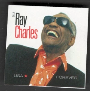 EE. UU. 4807. Ray Charles. Serie de iconos musicales. Imperfecto... Estampilla única. Estampillada sin montar o nunca montada. 2013 - Imagen 1 de 2