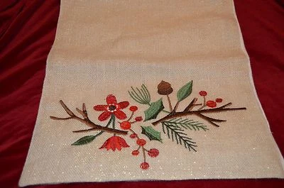 Threshold Beautiful Floral  Christmas Table Runner 14 x 72 Brand New  - Image 1 of 3