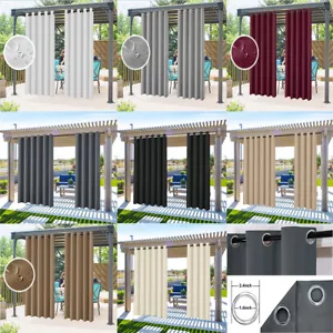 Wasserdichte Outdoor Vorhänge Thermo Vorhänge Verdunkelung für Terrasse Garten Öse - Bild 1 von 74