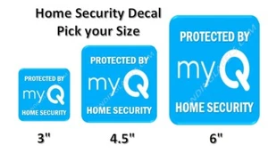 My Q Home Security Decal Sticker Camera Door Window Decal - Picture 1 of 1