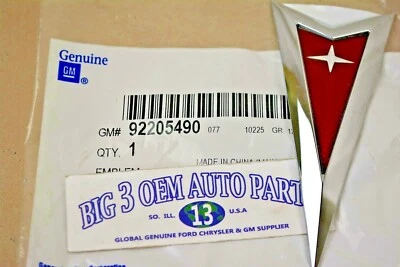 2008 2009 Pontiac G8 Rear Compartment Lid Pontiac Emblem new OEM 92205490 - Image 1 of 2
