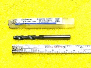 SUMITOMO ELECTRIC MDW0640GS4 6.40-4D GS STYLE CARBIDE DRILL W40081167 ACX70 - Picture 1 of 7