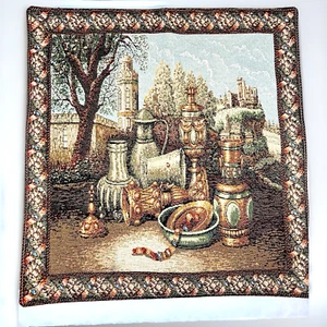 Pillow Cover Tapestry Medieval Theme Greek Roman Landscape 17X17 - Picture 1 of 5