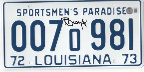 RICHARD DREYFUSS JAWS SIGNED LICENSE PLATE PROP AUTOGRAPH BECKETT BAS COA Cover
