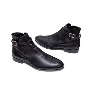 Prada Herren Schwarz Leder Jodhpur Stiefeletten Riemen Rundum Gr:UK 6,5 / US 8 - Bild 1 von 12