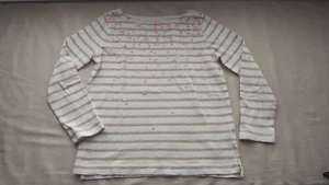 JCRew Crewcuts Mädchen Größe M 8-9Y gestreift Sterne T-Shirts Langarm weiß - Bild 1 von 7