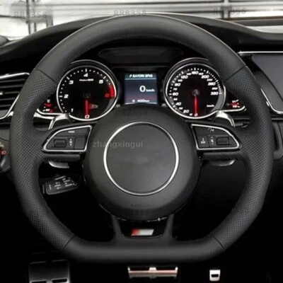 Volante de cuero completo para Audi S3 S4 S5 RS3 RS4 RS5 A3 A4 A5 2012-2016 Foto 1 de 4