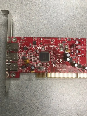 ADAPTEC AFW-4300B 3-PORT FIRECONNECT FIREWIRE PCI CONTROLLER CARD 2053500 - Image 1 of 2