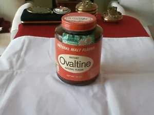 OVALTINE~AMBER GLASS~SEALED~ UNOPENED MALT FLAVOR~ RARE~ WITH TAG IN TACT - Picture 1 of 5