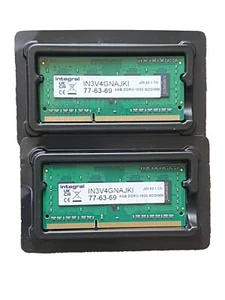 Integral 8GB 2X4GB DDR3 2RX8 1600MHz PC3L-12800S 204pin SODIM Laptop Memory RAM - Picture 1 of 6