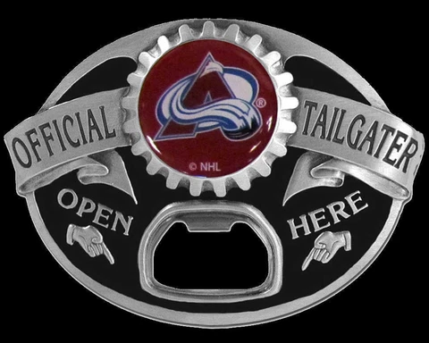 COLORADO AVALANCHE TAILGATER BOTTLE OPENER BELT BUCKLE NEW! Cover