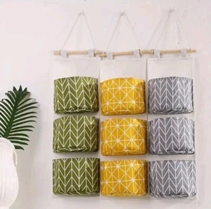 Wall Hanging Storage Bag Over The Door Organizer, 3 Pockets Hanging Storage Bag` - Picture 1 of 9