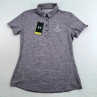 Kettle Moraine Under Armour Polo Shirt Womens Medium Purple Black Golf Club Staf - Image 1 of 4