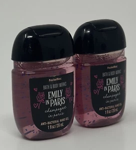 2 New Bath & Body Works EMILY IN PARIS Champagne in Paris PocketBac Sanitizer - Picture 1 of 5