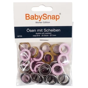 BabySnap Ösen mit Scheiben 11mm B18 rosa - Bild 1 von 6