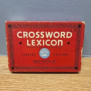 Crossword Lexicon Card Game w/ Original Instruction ~ Parker Brothers ~ 1938 ~ - Picture 1 of 5
