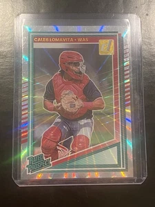 Caleb Lomavita 2025 Donruss Laser Parallel Prospect card #149! Nationals! - Imagen 1 de 2