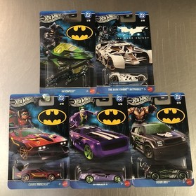 HOT WHEELS NEW BATMAN DC SILVER SERIES ( SET OF 5 ) HDG89-956S CASE BATCOPTER