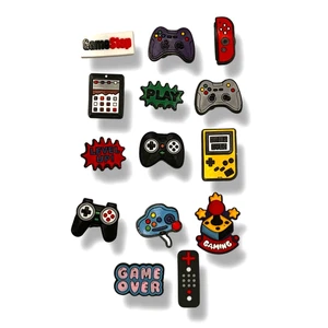 Juego de 14 piezas de zuecos compatibles con dijes de zapatos para jugadores videojuegos #1 B - Imagen 1 de 4