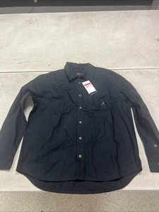 [FV7446-010] Nike Air Jordan Men's Essential Statement Button Down Black Size L - Picture 1 of 5
