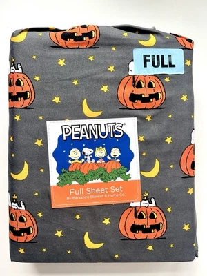 🧡Peanuts 2025 Berkshire Full Sheet Set Grey 100% Polyester Snoopy Halloween Set - Image 1 of 4